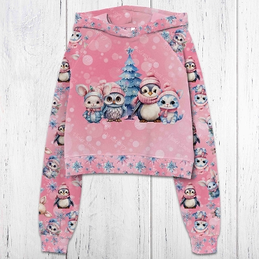 Pastel Xmas Friends Pink Panel